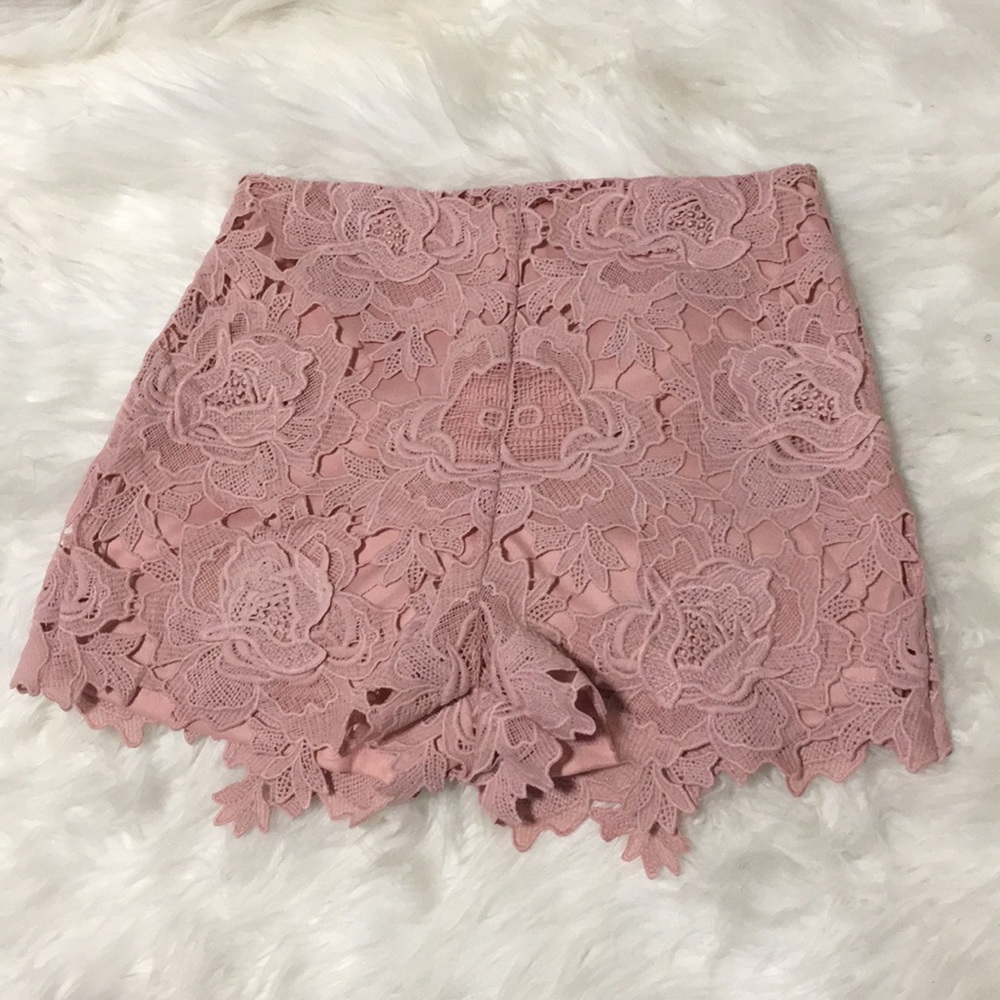Pink crotchet shorts